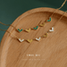 Wholesale Brass Shell Malachite Heart Design Necklace JDC-NE-YWLY015 necklaces 丽轶 Wholesale Jewelry JoyasDeChina Joyas De China