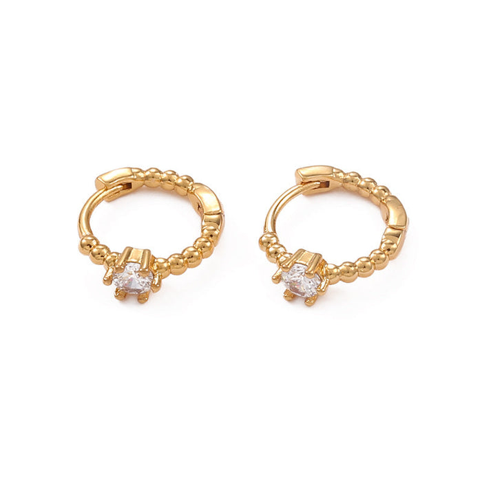 Wholesale Brass Zircon Earrings JDC-ES-YWLY002 Earrings 丽轶 gold Wholesale Jewelry JoyasDeChina Joyas De China