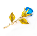 Bulk Jewelry Wholesale Brooches Blue alloy dripping oil rose JDC-BC-JL020 Wholesale factory from China YIWU China