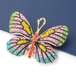 Bulk Jewelry Wholesale Brooches Red alloy diamond butterfly JDC-BC-JL016 Wholesale factory from China YIWU China