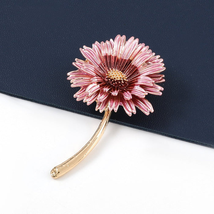 Bulk Jewelry Wholesale Brooches Red alloy dripping oil small daisy JDC-BC-JL017 Wholesale factory from China YIWU China