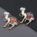 Bulk Jewelry Wholesale Brooches Red alloy oil-studded camel JDC-BC-JL006 Wholesale factory from China YIWU China