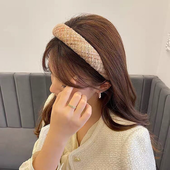Wholesale brown cloth hairband JDC-HD-GSXP010 Headband 宏鑫 khaki Wholesale Jewelry JoyasDeChina Joyas De China