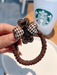 Wholesale brown leather band bow hair circle JDC-HS-GSMC021 Hair Scrunchies 曌彩 Wholesale Jewelry JoyasDeChina Joyas De China