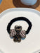 Wholesale brown leather band bow hair circle JDC-HS-GSMC021 Hair Scrunchies 曌彩 black Wholesale Jewelry JoyasDeChina Joyas De China