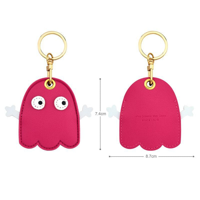 Wholesale brown leather keychain JDC-KC-Bam004 Keychains 捌门 LOOK4 access card cover-ghost Wholesale Jewelry JoyasDeChina Joyas De China