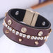 Wholesale Brown Leather Magnetic Bracelet JDC-BT-WY118 Bracelet 威扬 1# Wholesale Jewelry JoyasDeChina Joyas De China