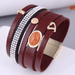 Wholesale Brown Leather Magnetic Bracelet JDC-BT-WY118 Bracelet 威扬 Wholesale Jewelry JoyasDeChina Joyas De China