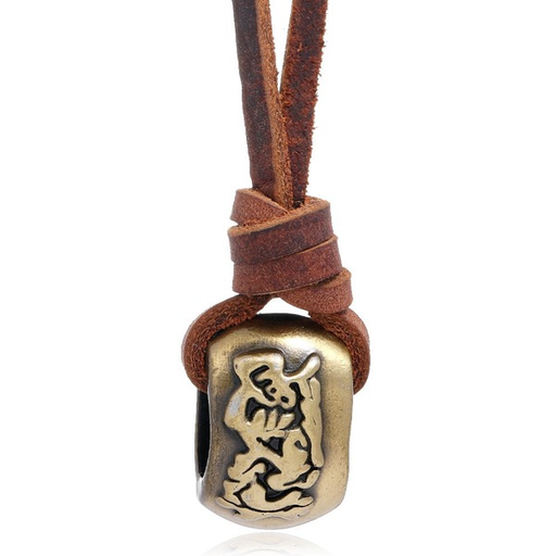 Bulk Jewelry Wholesale brown leather man necklaces JDC-MNE-PK030 Wholesale factory from China YIWU China