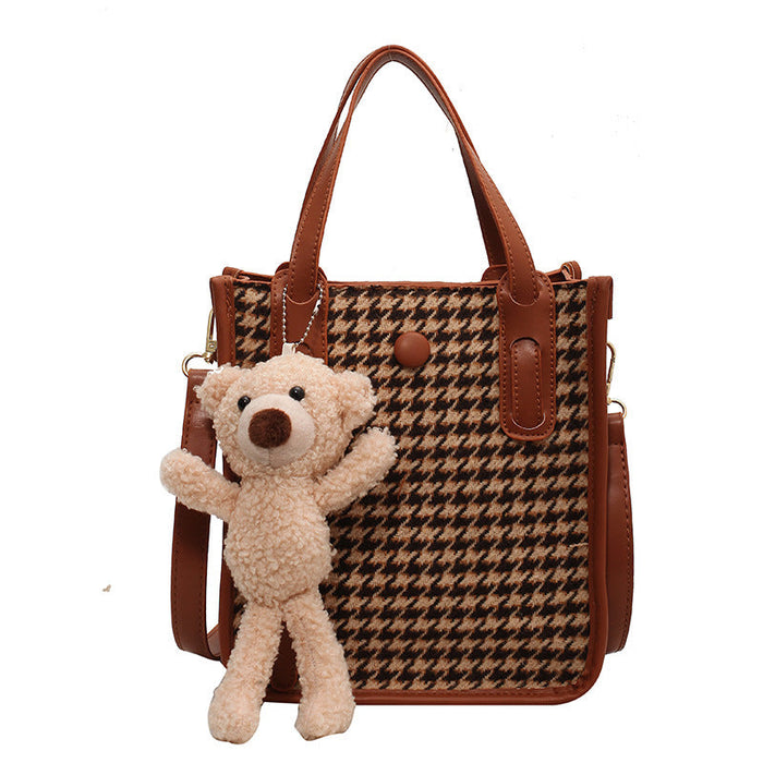 Wholesale brown pu handbag JDC-HB-HZD001 Handbags 花枳黛 Brown Wholesale Jewelry JoyasDeChina Joyas De China