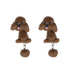 Wholesale brown soft taut teddy puppy stud JDC-ES-C027 Earrings JoyasDeChina Principal color Wholesale Jewelry JoyasDeChina Joyas De China
