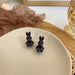 Wholesale bunny flocking earrings JDC-ES-W387 Earrings JoyasDeChina E grey Wholesale Jewelry JoyasDeChina Joyas De China