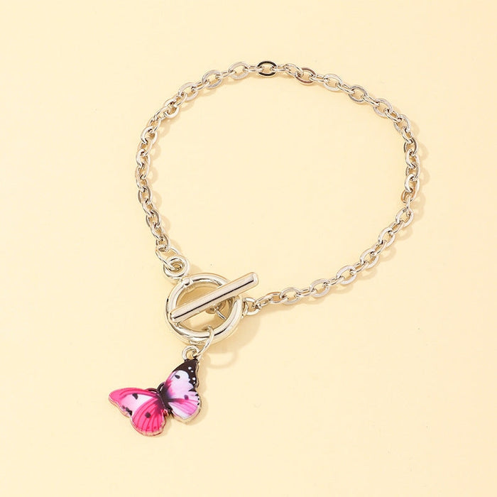 Wholesale butterfly bracelet coarse chain alloy bracelet JDC-BT-NZ039 Bracelet 奈珠 Wholesale Jewelry JoyasDeChina Joyas De China