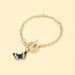 Wholesale butterfly bracelet coarse chain alloy bracelet JDC-BT-NZ039 Bracelet 奈珠 BZ1213heise Wholesale Jewelry JoyasDeChina Joyas De China