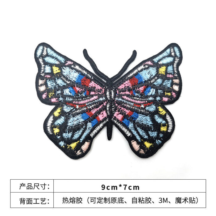 Wholesale butterfly cloth stickers felt cloth embroidery JDC-ER-XF003 Embroidery JoyasDeChina big Wholesale Jewelry JoyasDeChina Joyas De China