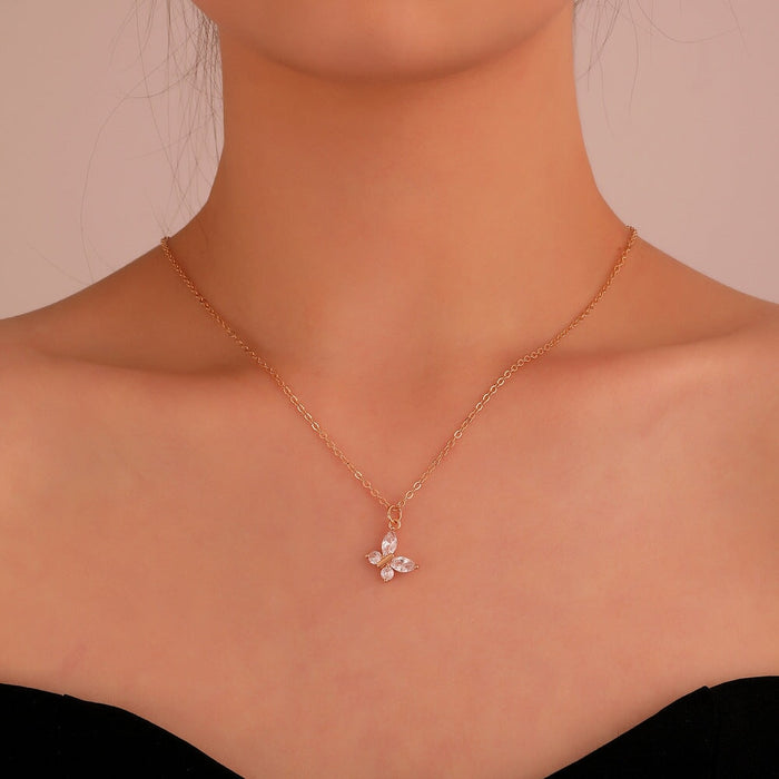 Wholesale butterfly Crystal Necklace JDC-NE-D016 necklaces 晴雯 Wholesale Jewelry JoyasDeChina Joyas De China
