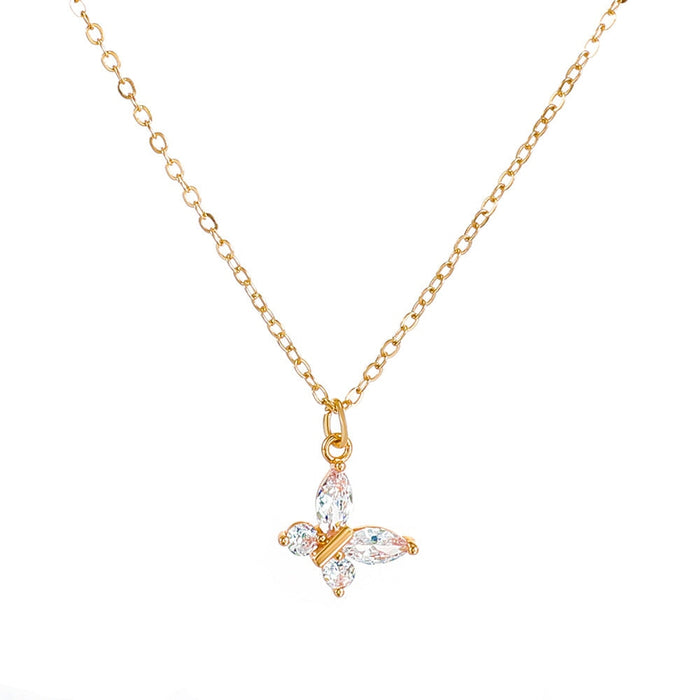 Wholesale butterfly Crystal Necklace JDC-NE-D016 necklaces 晴雯 Wholesale Jewelry JoyasDeChina Joyas De China