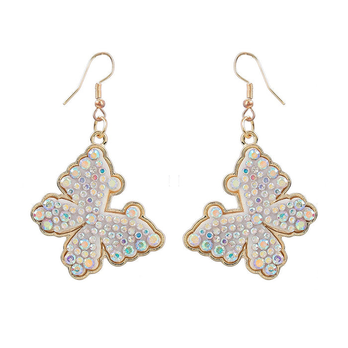 Wholesale butterfly fancy color diamond insect alloy earrings JDC-ES-JL952 Earrings 氿乐 white Wholesale Jewelry JoyasDeChina Joyas De China