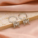 Wholesale butterfly hollow alloy chain earrings JDC-ES-A089 Earrings 妙雅 Wholesale Jewelry JoyasDeChina Joyas De China