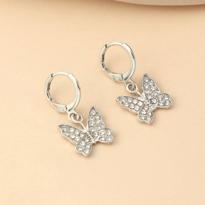 Wholesale Butterfly Metal Earrings JDC-ES-NZ065 Earrings 奈珠 EZ3931hudie Wholesale Jewelry JoyasDeChina Joyas De China
