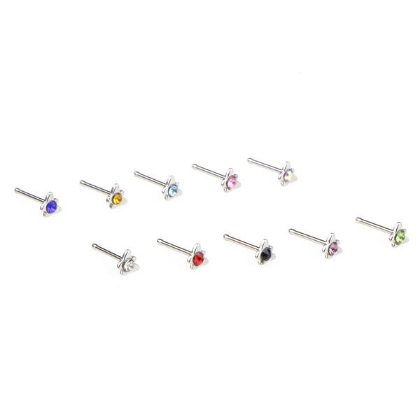 Wholesale butterfly nose nail JDC-NS-LX019 Piercings JoyasDeChina Wholesale Jewelry JoyasDeChina Joyas De China