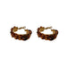 Wholesale C-shaped acrylic White Earrings JDC-ES-BY-123 Earrings 宝钰 Wholesale Jewelry JoyasDeChina Joyas De China