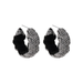 Wholesale C-shaped pleated rhinestone earrings JDC-ES-W389 Earrings JoyasDeChina Wholesale Jewelry JoyasDeChina Joyas De China