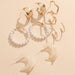 Wholesale C-shaped ring love alloy Earrings JDC-ES-D752 Earrings 晴雯 Wholesale Jewelry JoyasDeChina Joyas De China