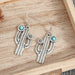 Wholesale Cactus Alloy Turquoise Earrings JDC-ES-GSMQ020 Earrings 妙奇 Wholesale Jewelry JoyasDeChina Joyas De China