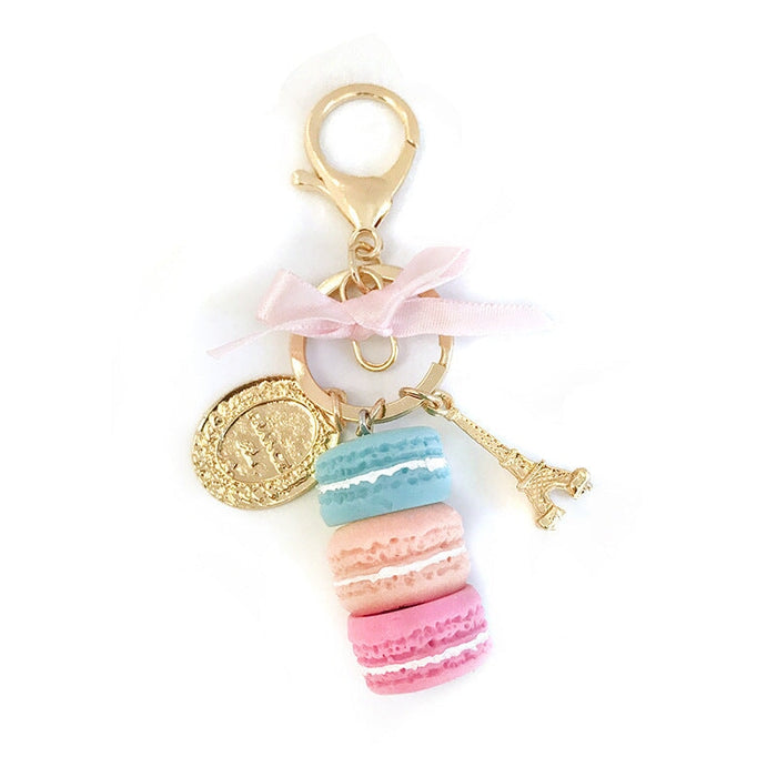 Wholesale Cake Macaron Resin Metal Keychain JDC-KC-FeiRun042 Keychains 飞润 Wholesale Jewelry JoyasDeChina Joyas De China