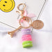 Wholesale Cake Macaron Resin Metal Keychain JDC-KC-FeiRun042 Keychains 飞润 Purple rose red green OPP Wholesale Jewelry JoyasDeChina Joyas De China