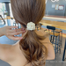 Wholesale Camellia Alloy Pearl Rhinestone Hair Scrunchies JDC-HS-GSMC009 Hair Scrunchies 曌彩 Wholesale Jewelry JoyasDeChina Joyas De China