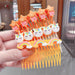 Wholesale candy color cartoon flower hair comb Korean hairpin JDC-HC-I173 Hair clips JoyasDeChina 1# orange three pack Wholesale Jewelry JoyasDeChina Joyas De China