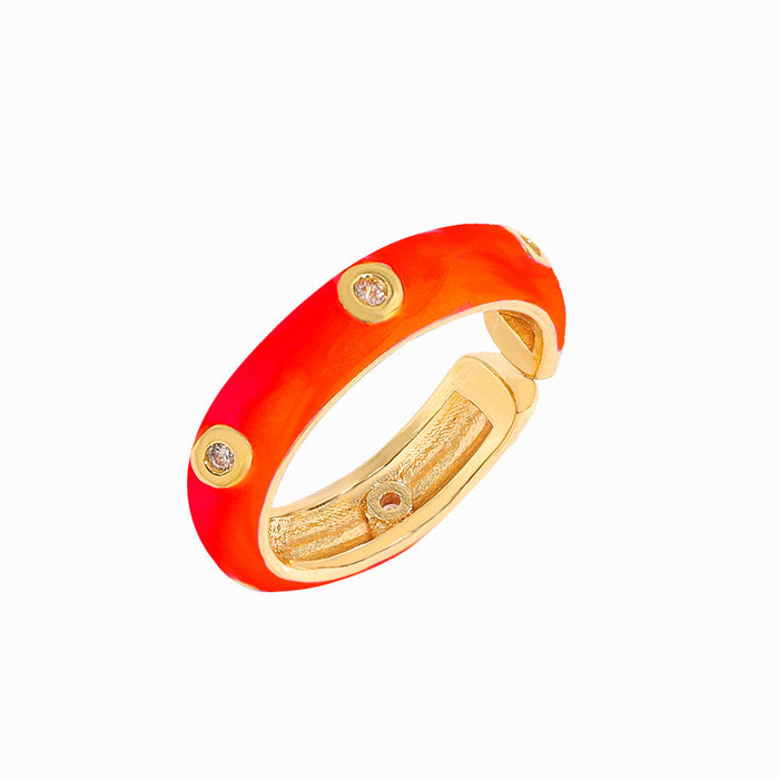 Wholesale Candy Color Copper Rings JDC-RS-JQ010 Rings JoyasDeChina red adjustable Wholesale Jewelry JoyasDeChina Joyas De China