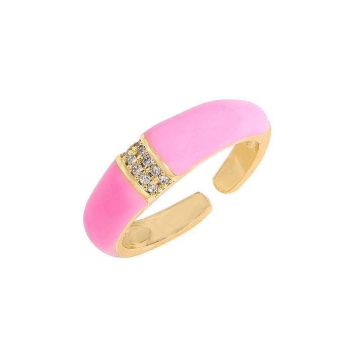 Wholesale Candy Color Copper Rings JDC-RS-JQ011 Rings JoyasDeChina light pink adjustable Wholesale Jewelry JoyasDeChina Joyas De China