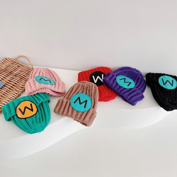 Wholesale candy color letter children's wool hat JDC-FH-LH058 FashionHat 旅禾 Wholesale Jewelry JoyasDeChina Joyas De China