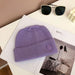 Wholesale Candy Color Polyester Warm Knit Hat JDC-FH-NLS005 Fashionhat 倪罗诗 purple 55-60cm Wholesale Jewelry JoyasDeChina Joyas De China