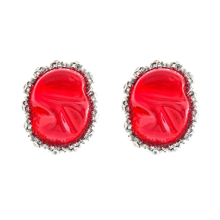 Wholesale Candy Color Resin Earrings JDC-ES-JQ186 Earrings JoyasDeChina red Wholesale Jewelry JoyasDeChina Joyas De China