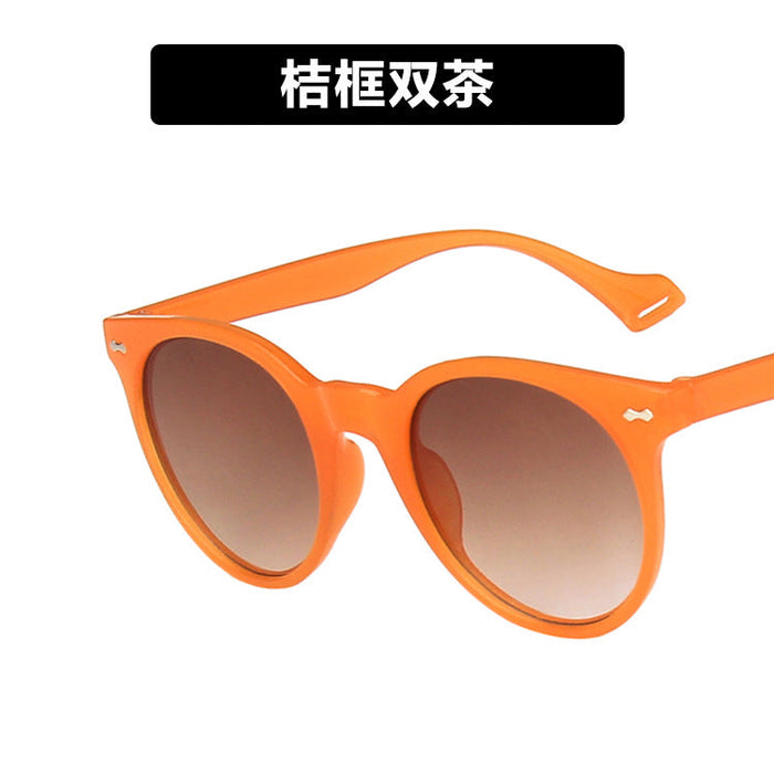 Wholesale candy color resin lens PC sunglasses JDC-SG-GSKD042 Sunglasses JoyasDeChina Orange frame As shown Wholesale Jewelry JoyasDeChina Joyas De China