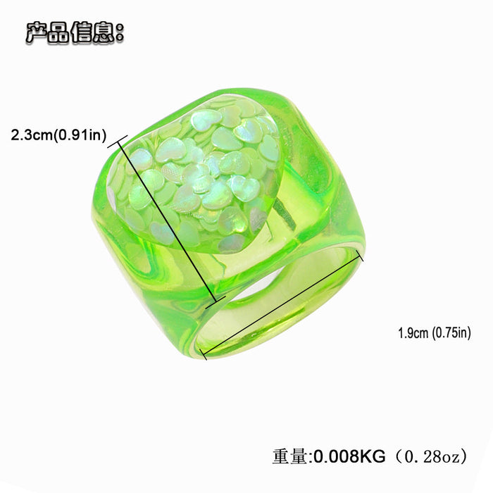 Wholesale Candy Color Resin Rings JDC-RS-JQ013 Rings JoyasDeChina Wholesale Jewelry JoyasDeChina Joyas De China