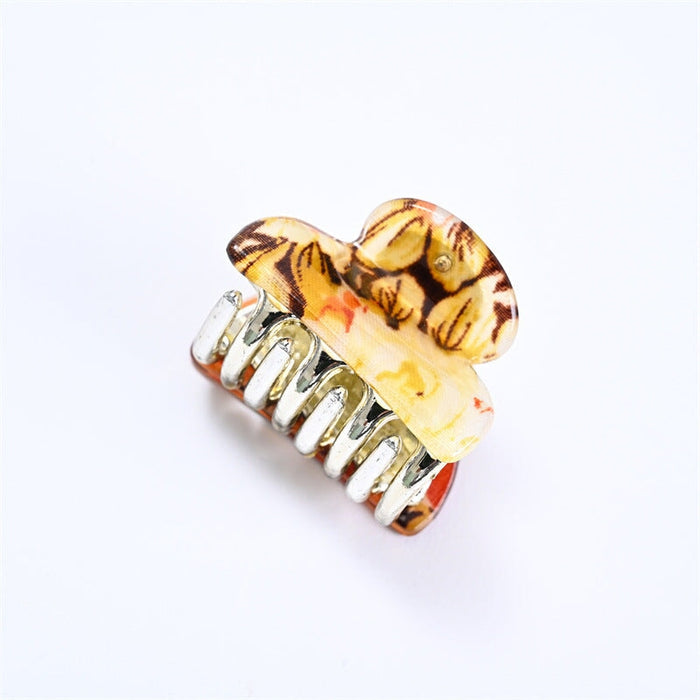 Wholesale candy color small flower diamond shape double tooth hairpin JDC-HC-YingT002 Hair Clips 迎泰 Wholesale Jewelry JoyasDeChina Joyas De China