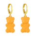 Wholesale Candy Colored Bear 18k Gold Plated Copper Earrings JDC-ES-AS-001 Earrings 翱?N orange Wholesale Jewelry JoyasDeChina Joyas De China