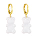 Wholesale Candy Colored Bear 18k Gold Plated Copper Earrings JDC-ES-AS-001 Earrings 翱?N white Wholesale Jewelry JoyasDeChina Joyas De China