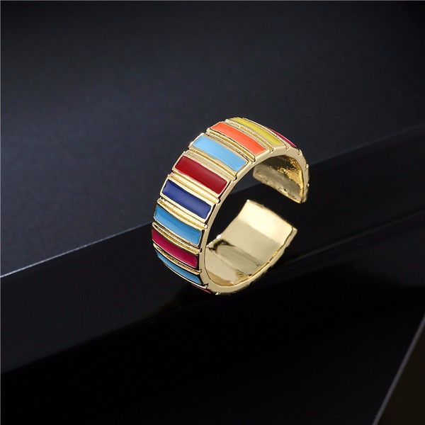 Wholesale candy-colored electroplated copper rings JDC-RS-AG211 Rings JoyasDeChina Wholesale Jewelry JoyasDeChina Joyas De China