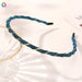 Wholesale candy-colored fabric braided headband JDC-HD-GSQY021 Headband JoyasDeChina Bright silk-hole blue fabric Wholesale Jewelry JoyasDeChina Joyas De China