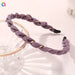 Wholesale candy-colored fabric braided headband JDC-HD-GSQY021 Headband JoyasDeChina purple fabric Wholesale Jewelry JoyasDeChina Joyas De China