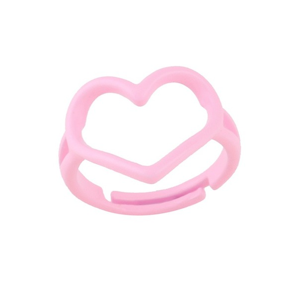Wholesale candy-colored heart-shaped copper plating rings JDC-RS-AS292 Rings JoyasDeChina Wholesale Jewelry JoyasDeChina Joyas De China