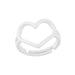 Wholesale candy-colored heart-shaped copper plating rings JDC-RS-AS292 Rings JoyasDeChina white adjustable Wholesale Jewelry JoyasDeChina Joyas De China