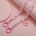 Wholesale Candy Contrast Acrylic Mask Chain JDC-MC-ZhanY020 Maskchain 展言 White Pink Wholesale Jewelry JoyasDeChina Joyas De China