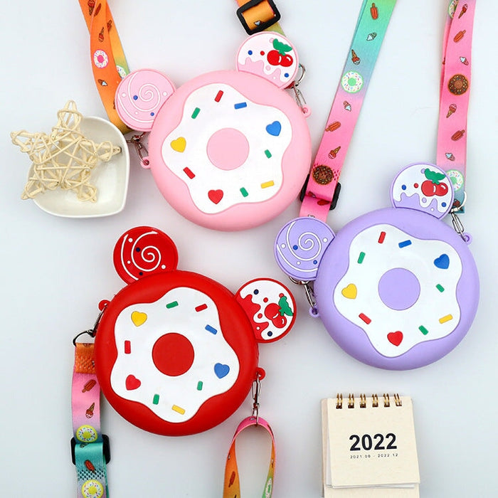 Wholesale candy donut silicone children's cross-body bag MOQ≥5 JDC-SD-Ruox009 Shoulder Bags 超级 Wholesale Jewelry JoyasDeChina Joyas De China